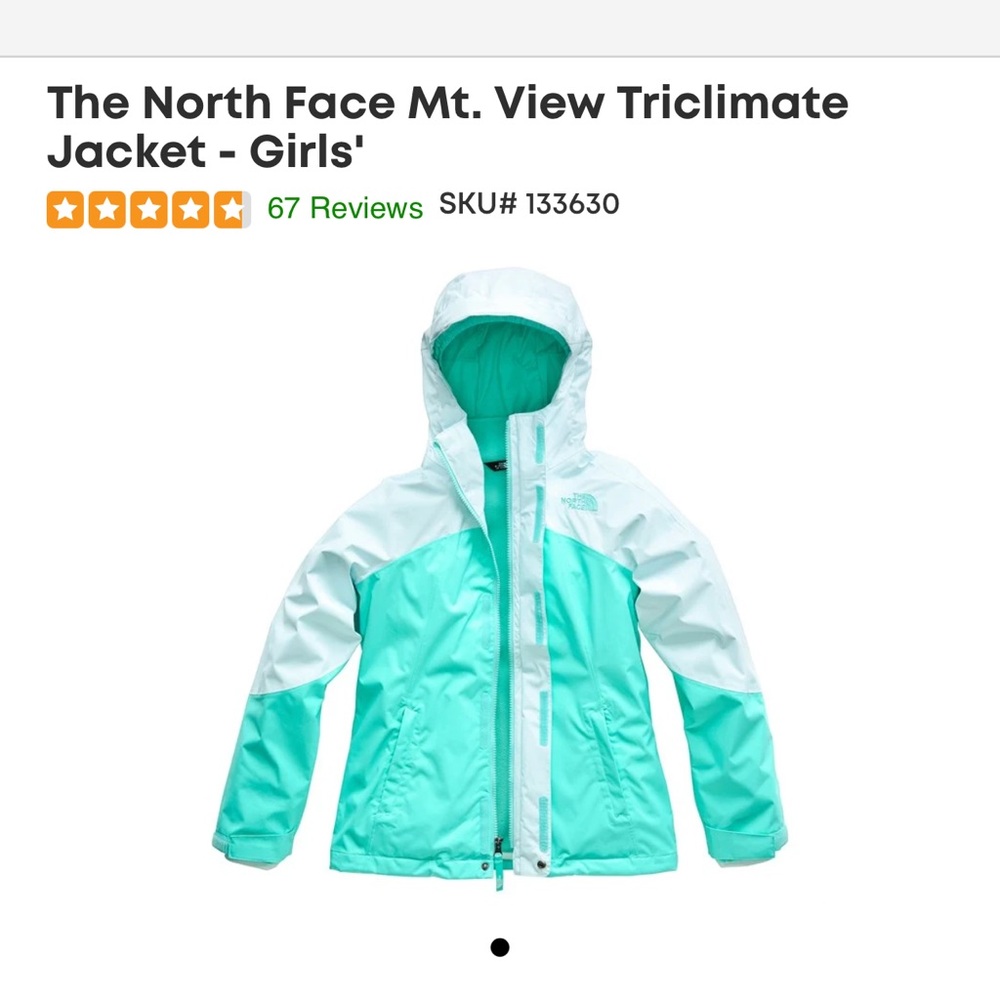 The North Face Mountain View Tri-climate Jacket, Girls 7/8